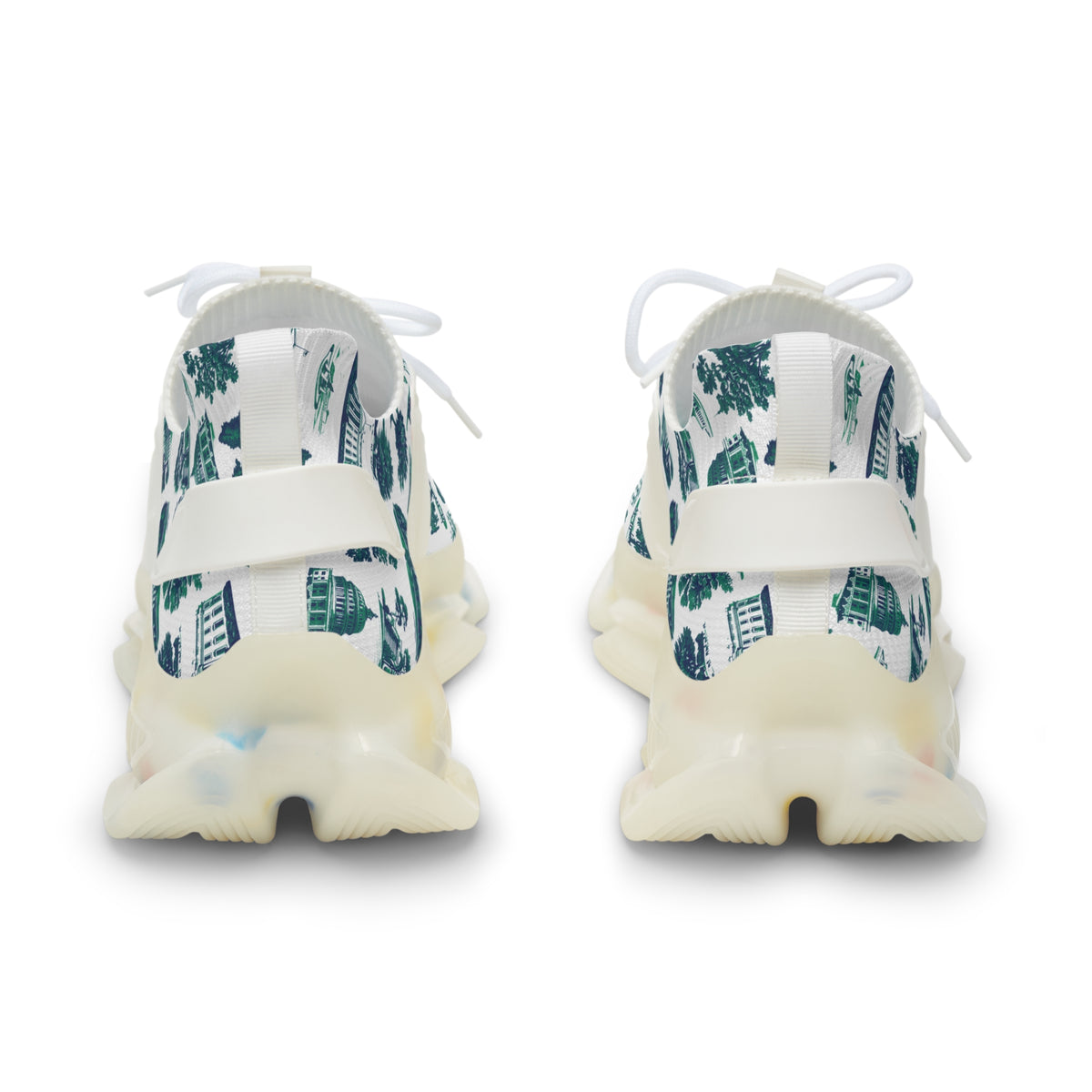 Men's Mesh Sneakers — Tropical Palm Print Athletic Shoes