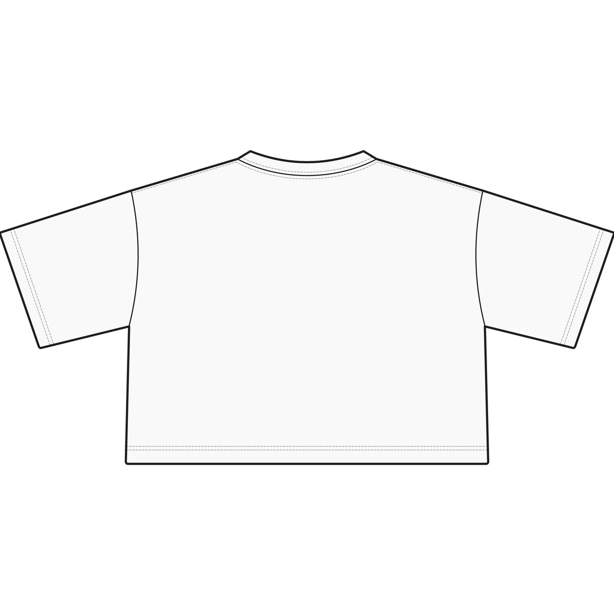 Cropped T-Shirt — Yellow Block 'M' College Style Crop Top