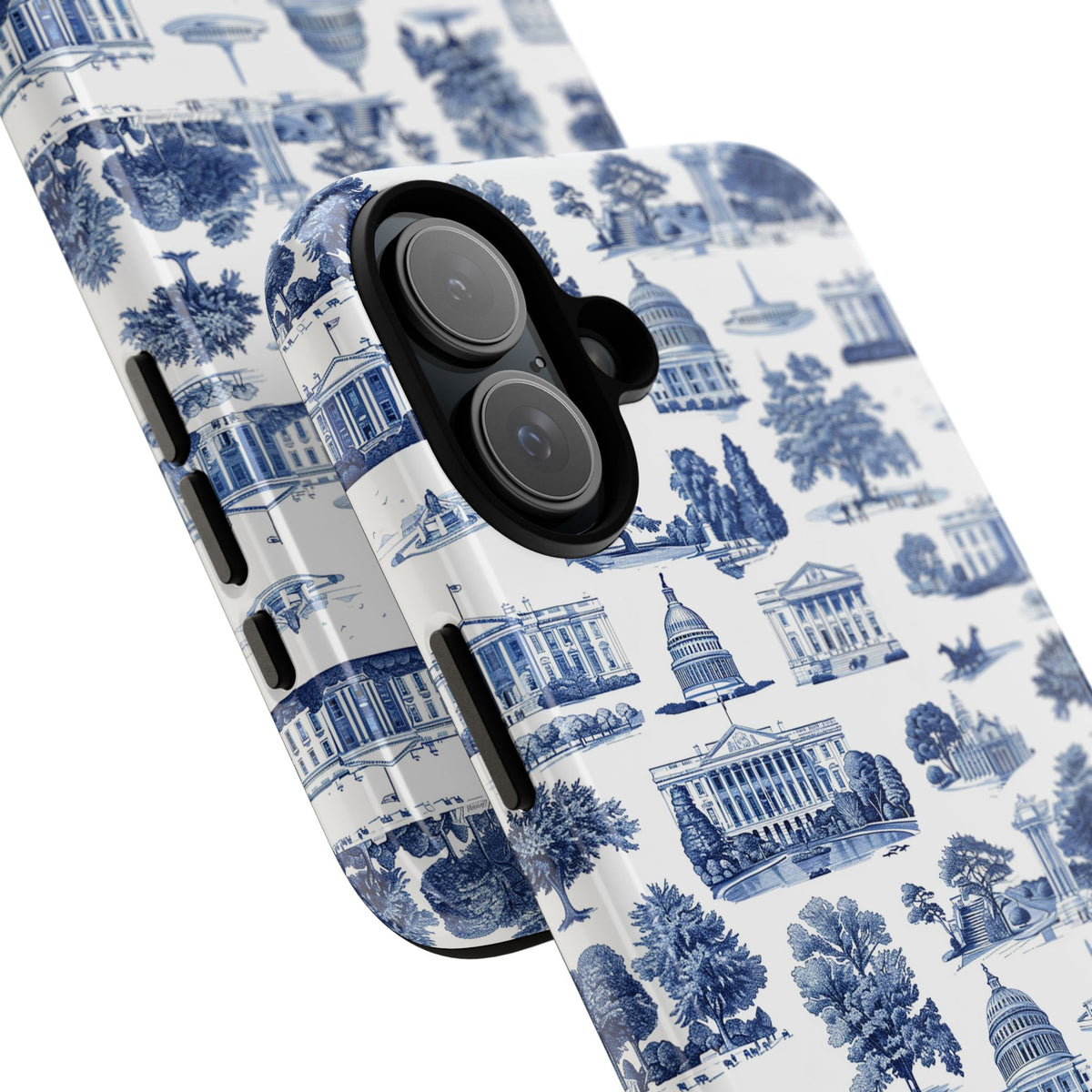 Washington DC Toile Phone Case — Blue Scenic Capitol Protective Tough Case