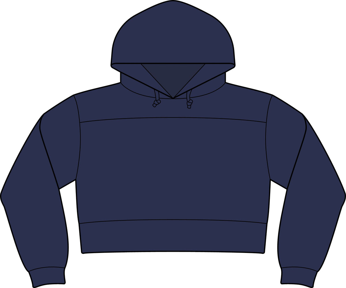 Michigan Block M Cropped Hoodie — Women's College Logo Sweatshirt