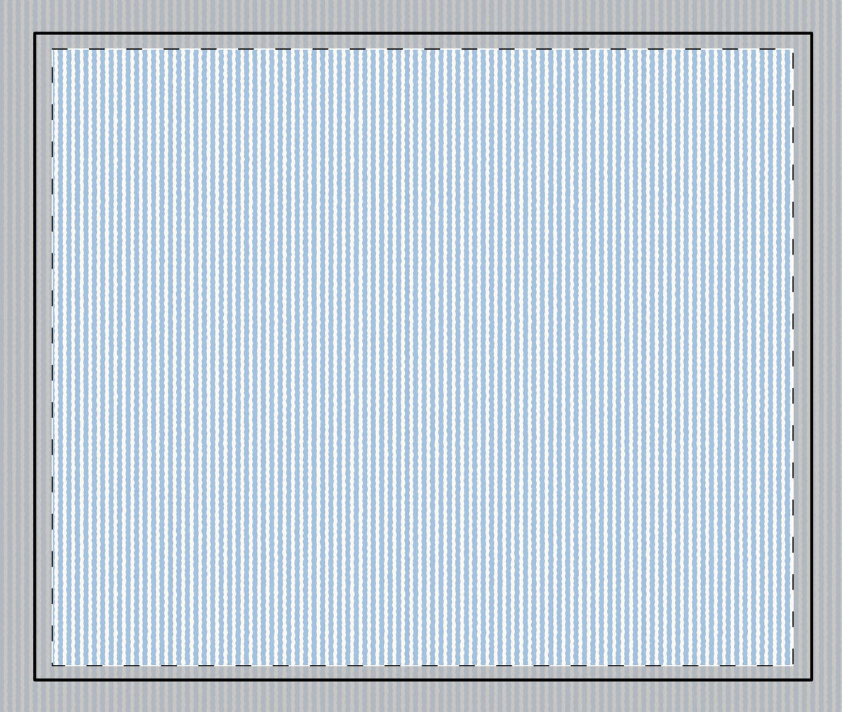 Seersucker Stripe Stitched-Edge Desk Mat