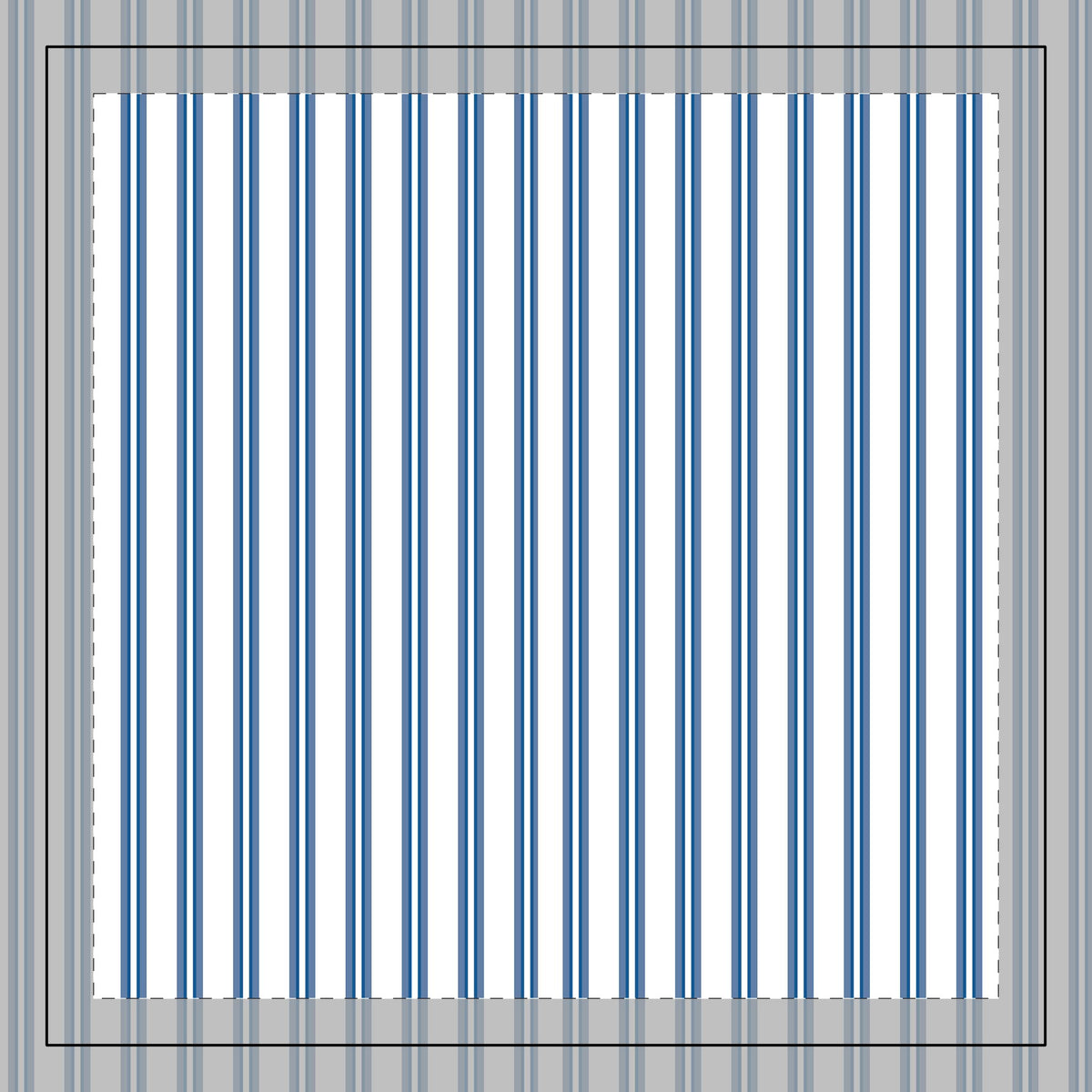 Nautical Blue Stripe Poly Twill Pillow