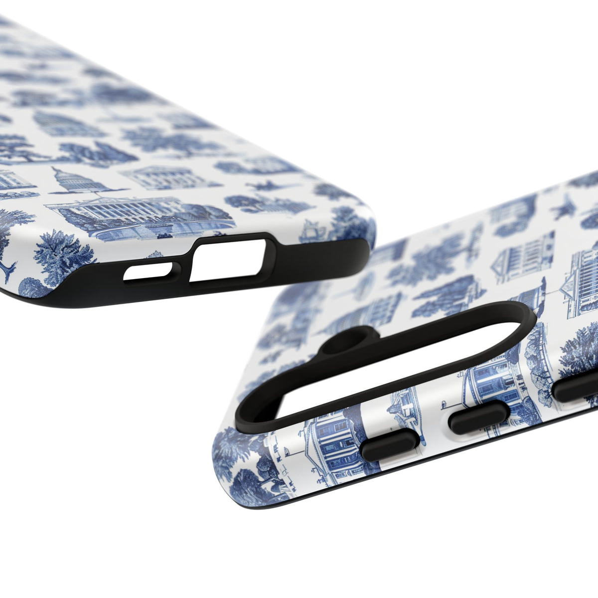 Washington DC Toile Phone Case — Blue Scenic Capitol Protective Tough Case