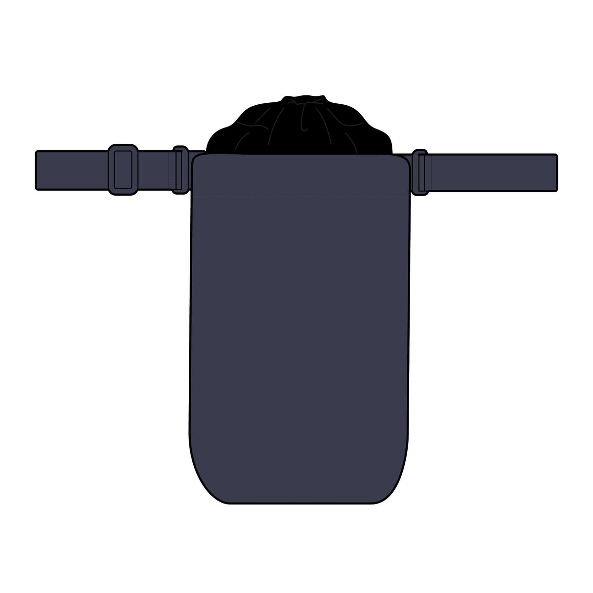 Hydration Crossbody Pack — Matte Oxford Water Bottle Sling with Drawstring Top