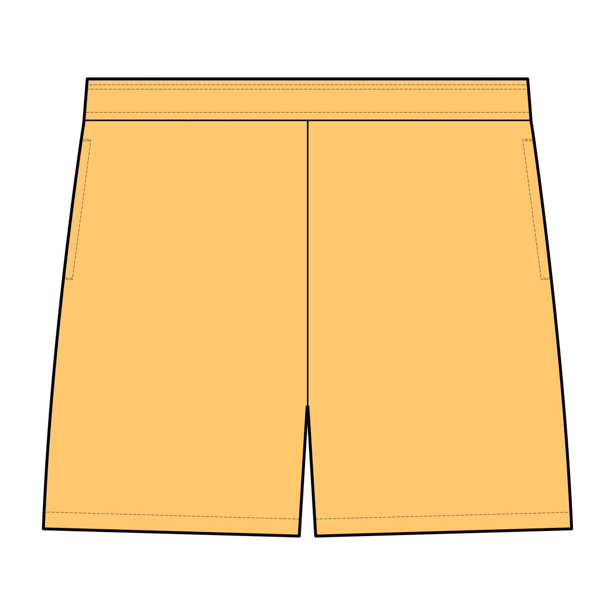 Men's 17" Swim Shorts with Vintage Sailor Tiger Patch — Beach Trunks