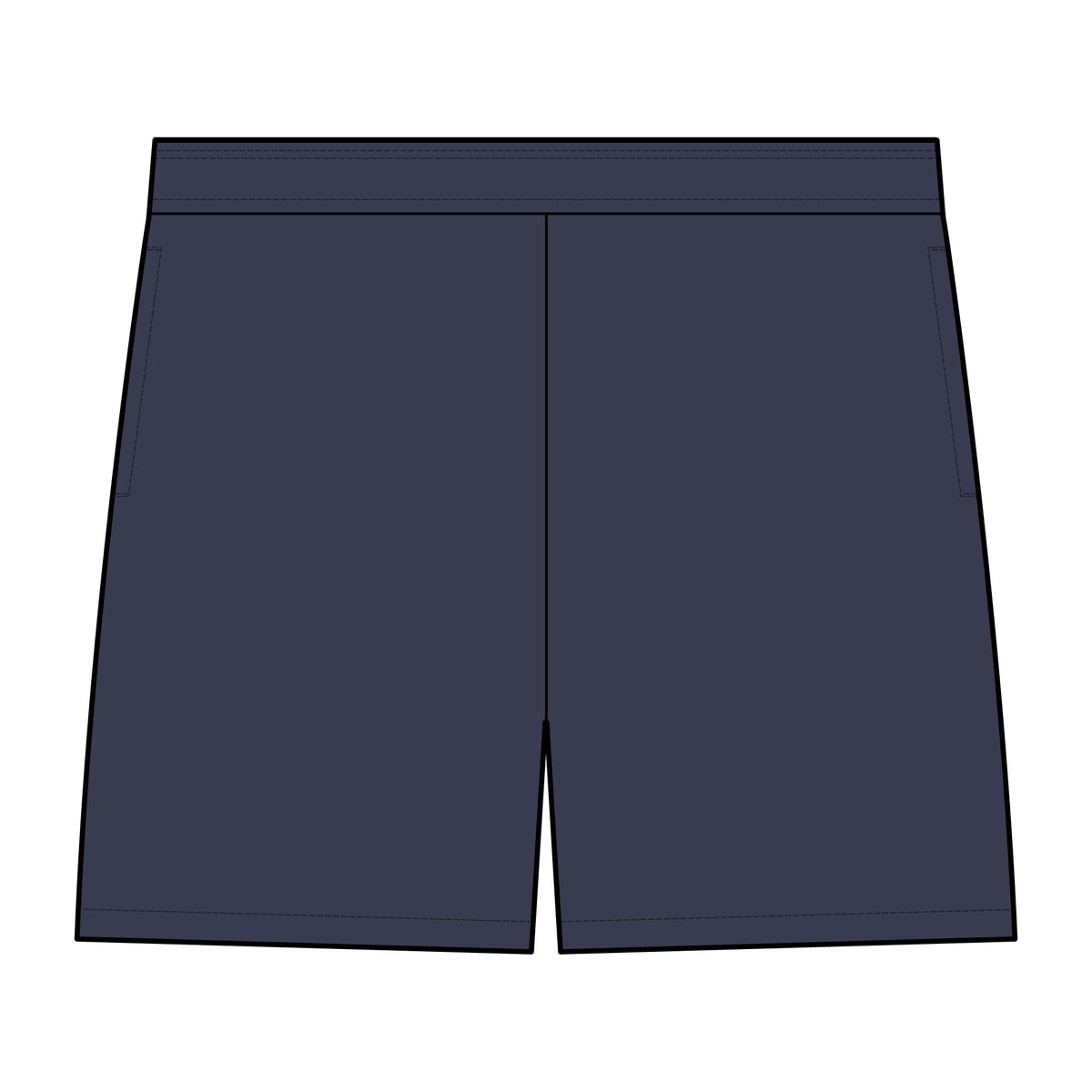 Men's 17" Swim Shorts with Vintage Sailor Tiger Patch — Beach Trunks