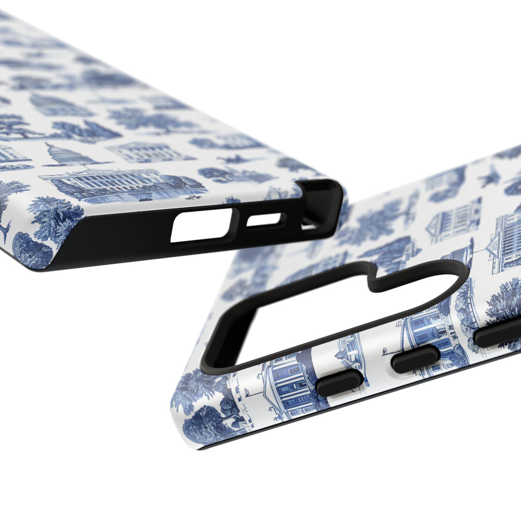 Washington DC Toile Phone Case — Blue Scenic Capitol Protective Tough Case