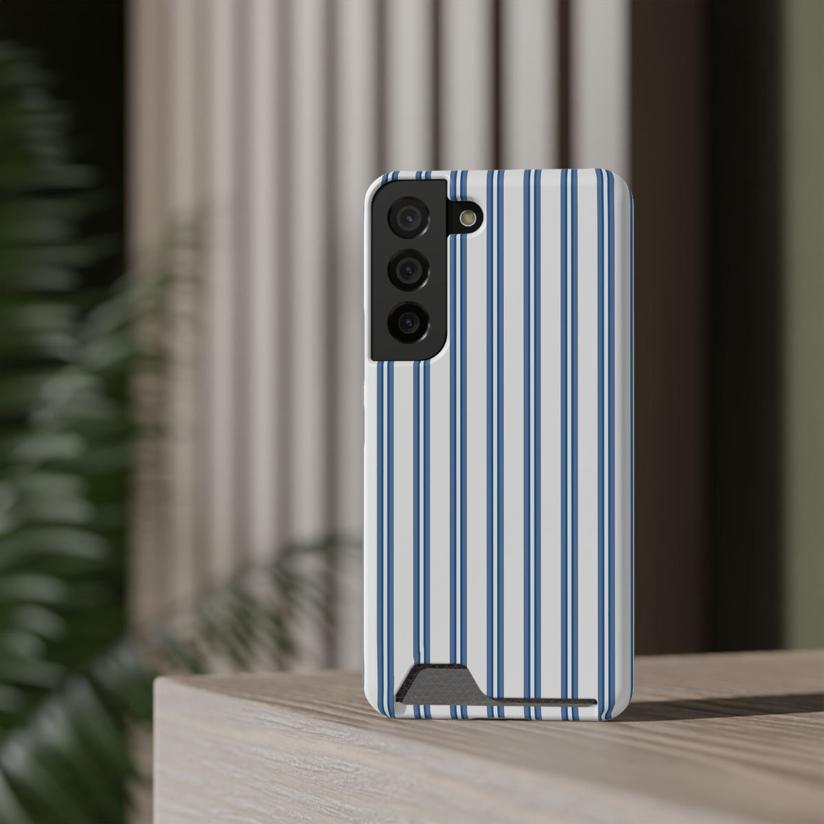 Blue Floral Card Holder Phone Case