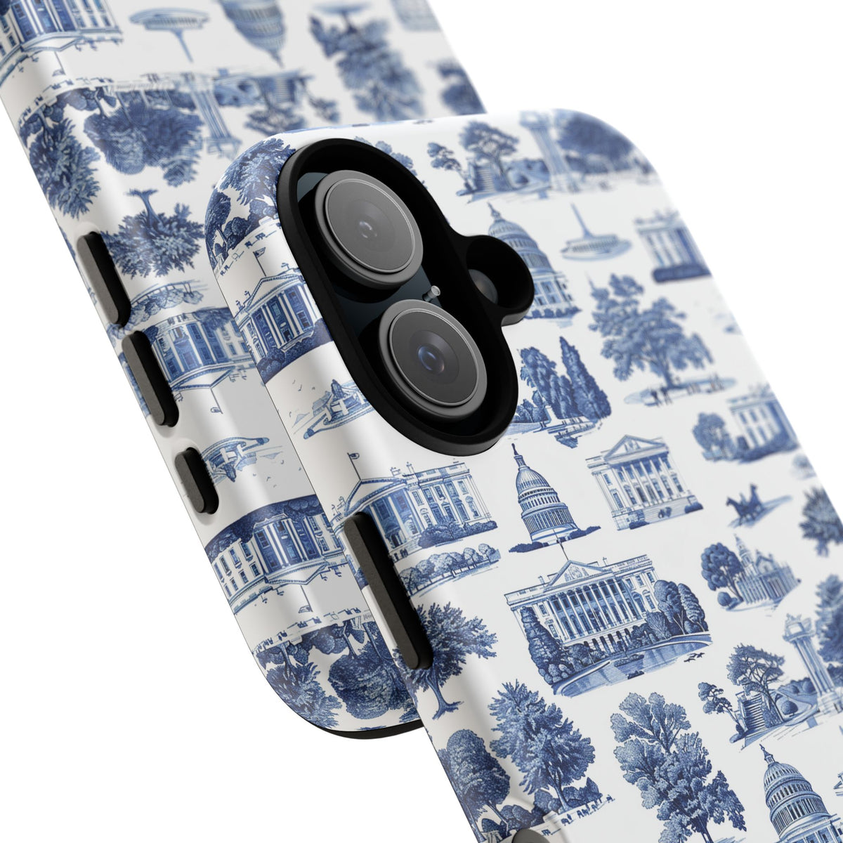 Washington DC Toile Phone Case — Blue Scenic Capitol Protective Tough Case