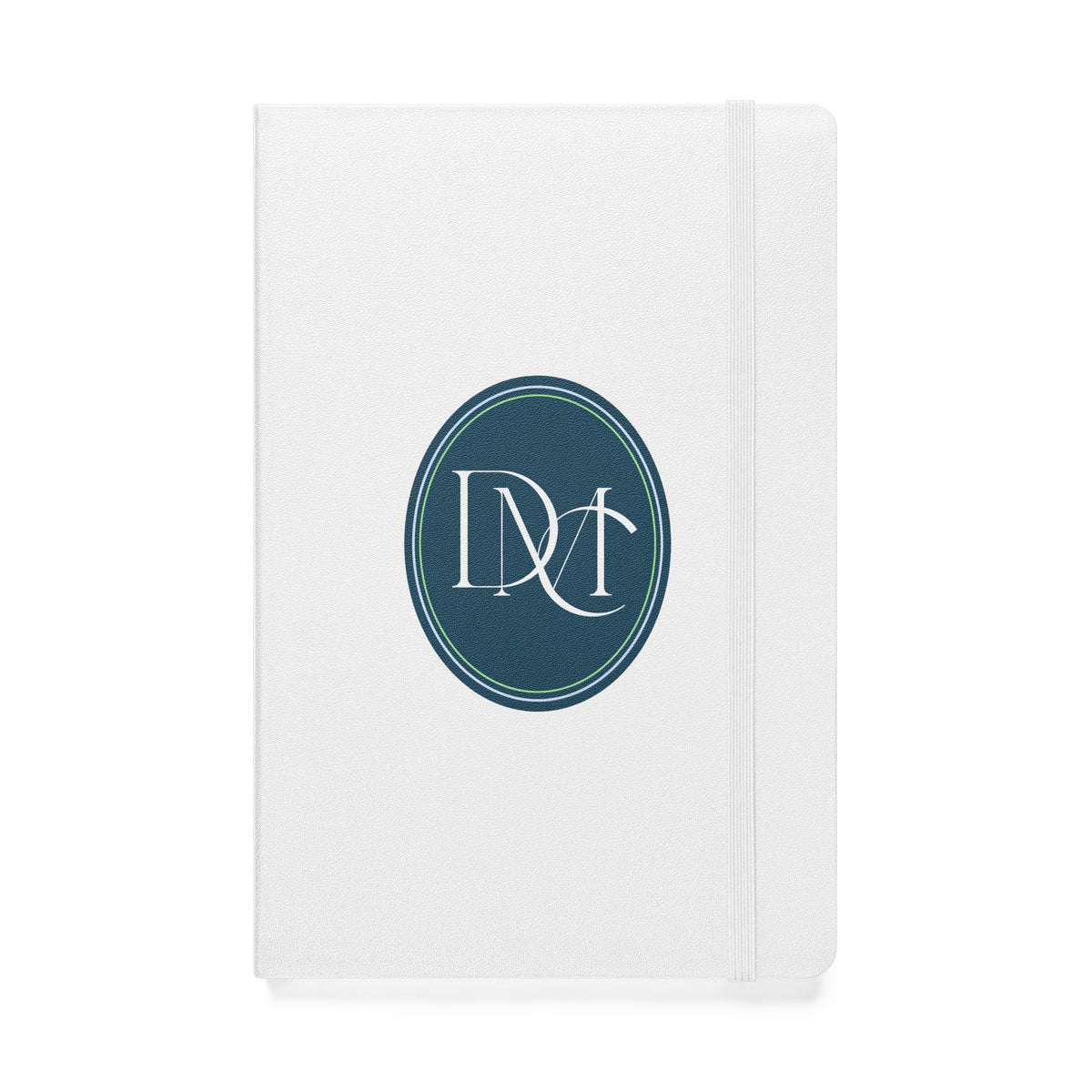 Monogrammed Navy Crest Hardcover Notebook — Personalized Initials Journal