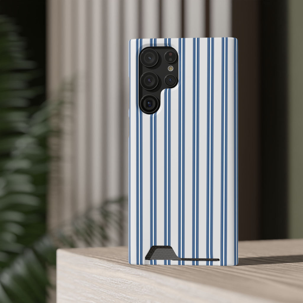 Blue Floral Card Holder Phone Case