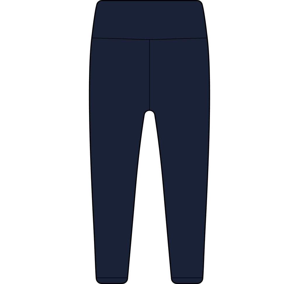 Women's Impact Leggings - Navy High-Waist Logo Activewear