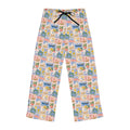 Beach Patchwork Women's Pajama Pants — Floral Seashell Lounge Sleepwear