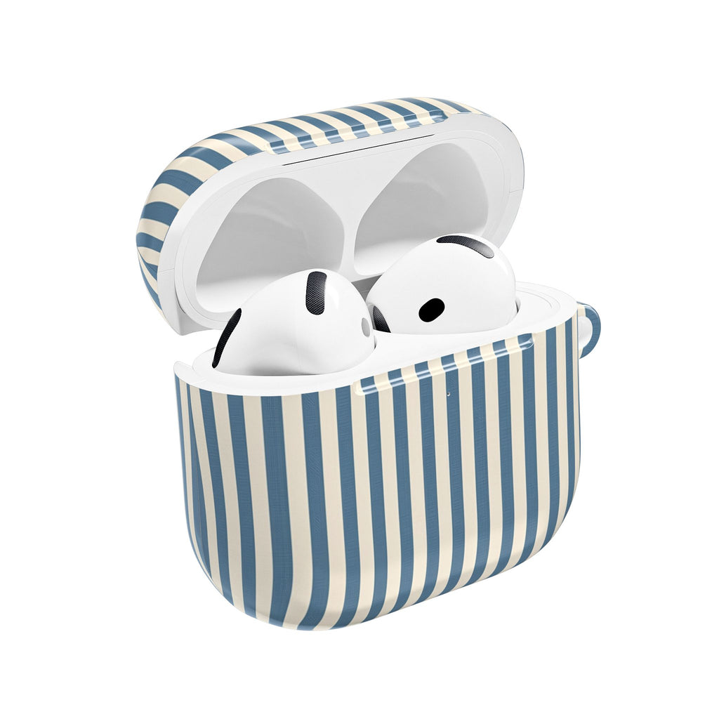 AirPod Case — Blue Toile Cityscape Pattern