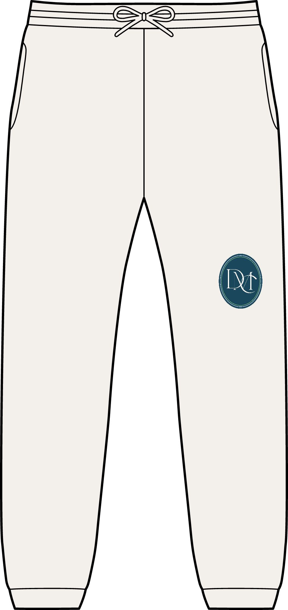 Embroidered Monogram Joggers — Minimal Circle Initials Sweatpants