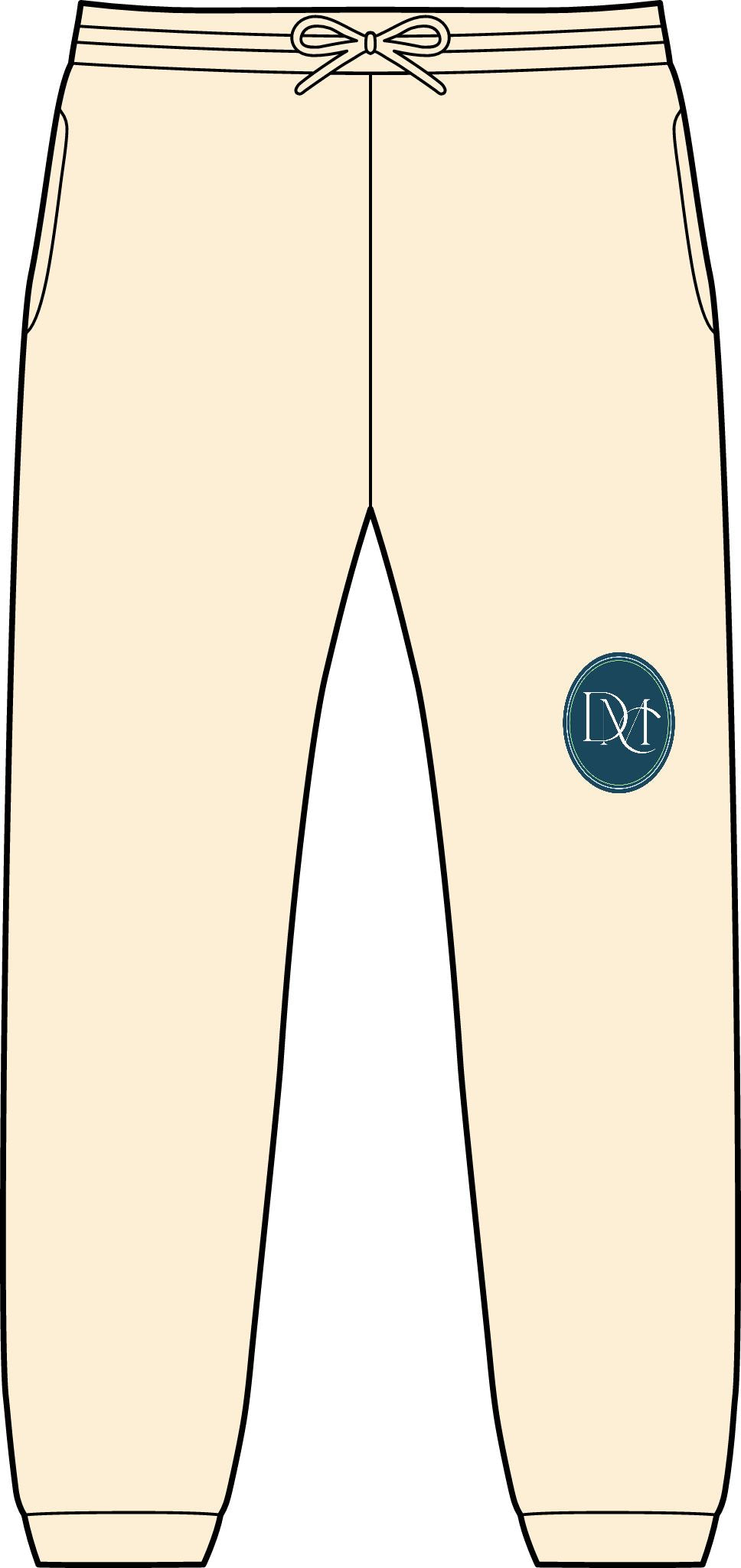Embroidered Monogram Joggers — Minimal Circle Initials Sweatpants