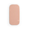 Geometric Tile Phone Grip — Orange & Red Pattern Click-On Stand