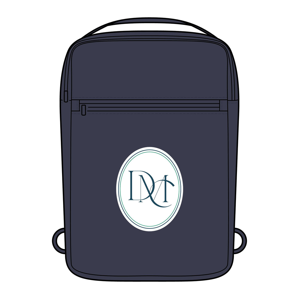 Matte Sling Bag with Monogram Crest — Casual Everyday Crossbody for Travel & Commuting