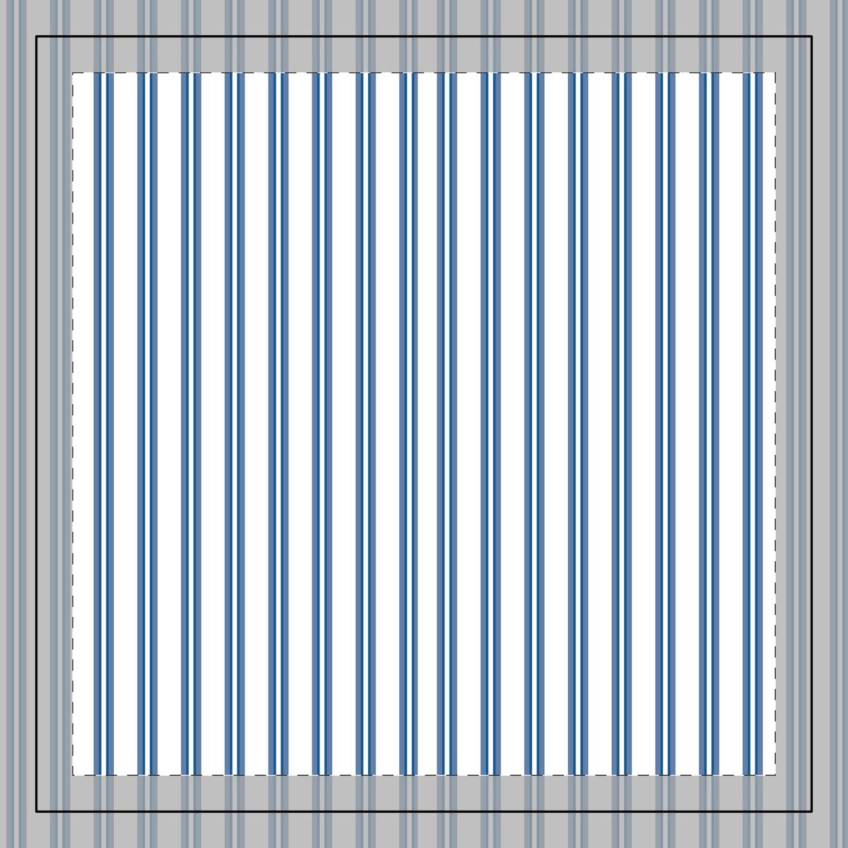 Nautical Blue Stripe Poly Twill Pillow