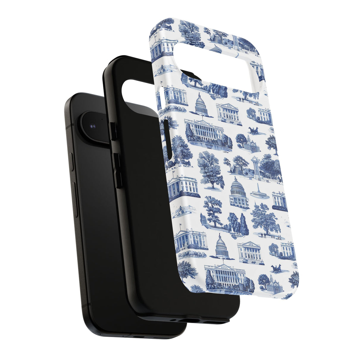 Washington DC Toile Phone Case — Blue Scenic Capitol Protective Tough Case