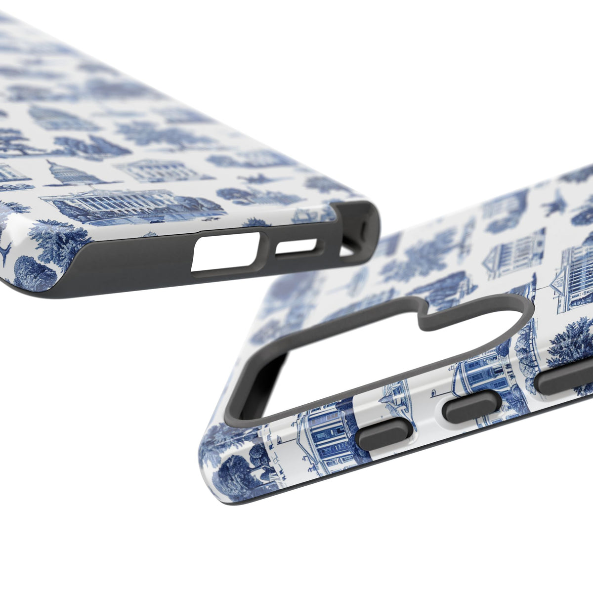 Washington DC Toile Phone Case — Blue Scenic Capitol Protective Tough Case