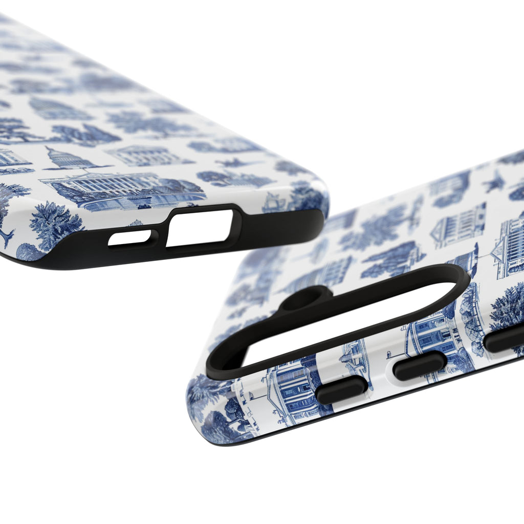 Washington DC Toile Phone Case — Blue Scenic Capitol Protective Tough Case