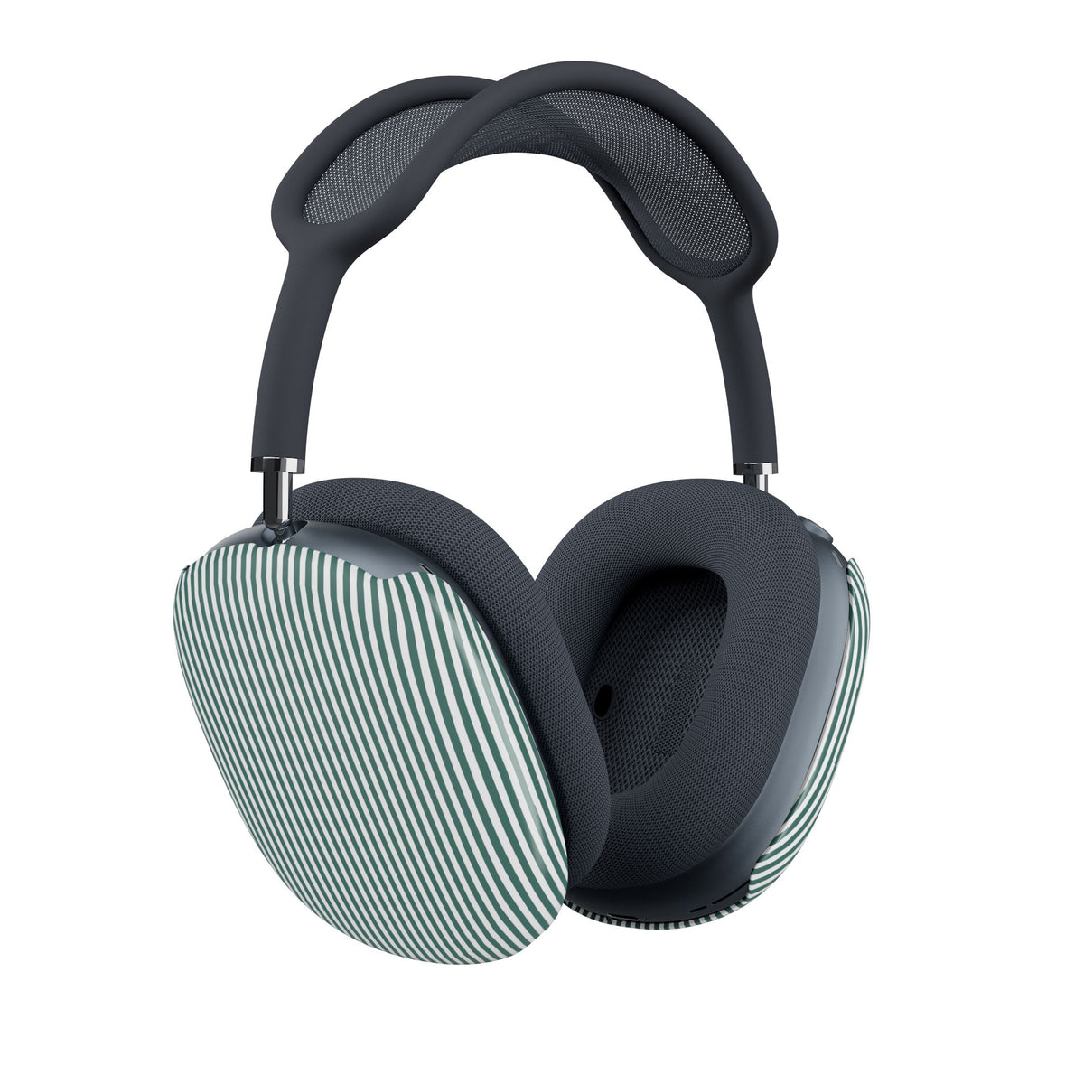 Grid Pattern AirPods Max Covers — Navy Blue Checked Headphone Skins