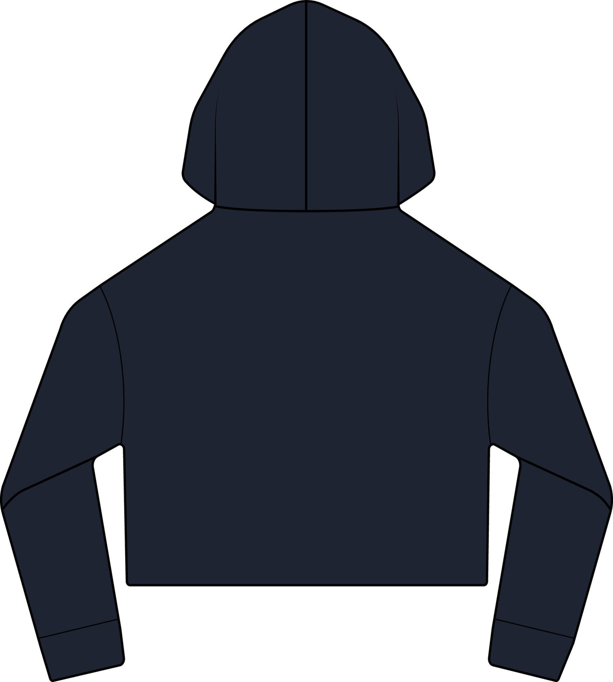 Cropped Women's Laguna Sueded Raw Edge Hoodie with Bold M Logo
