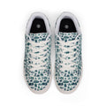 Low-Top Sneakers — Teal Watercolor Leopard Print Leather