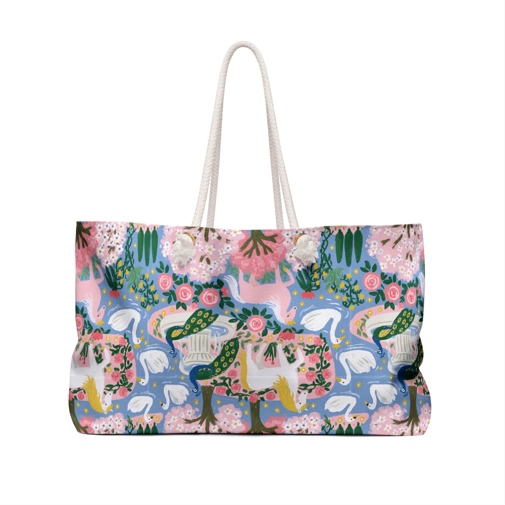 Coastal Cityscape Weekender Bag — Colorful Harbor Skyline Travel Tote