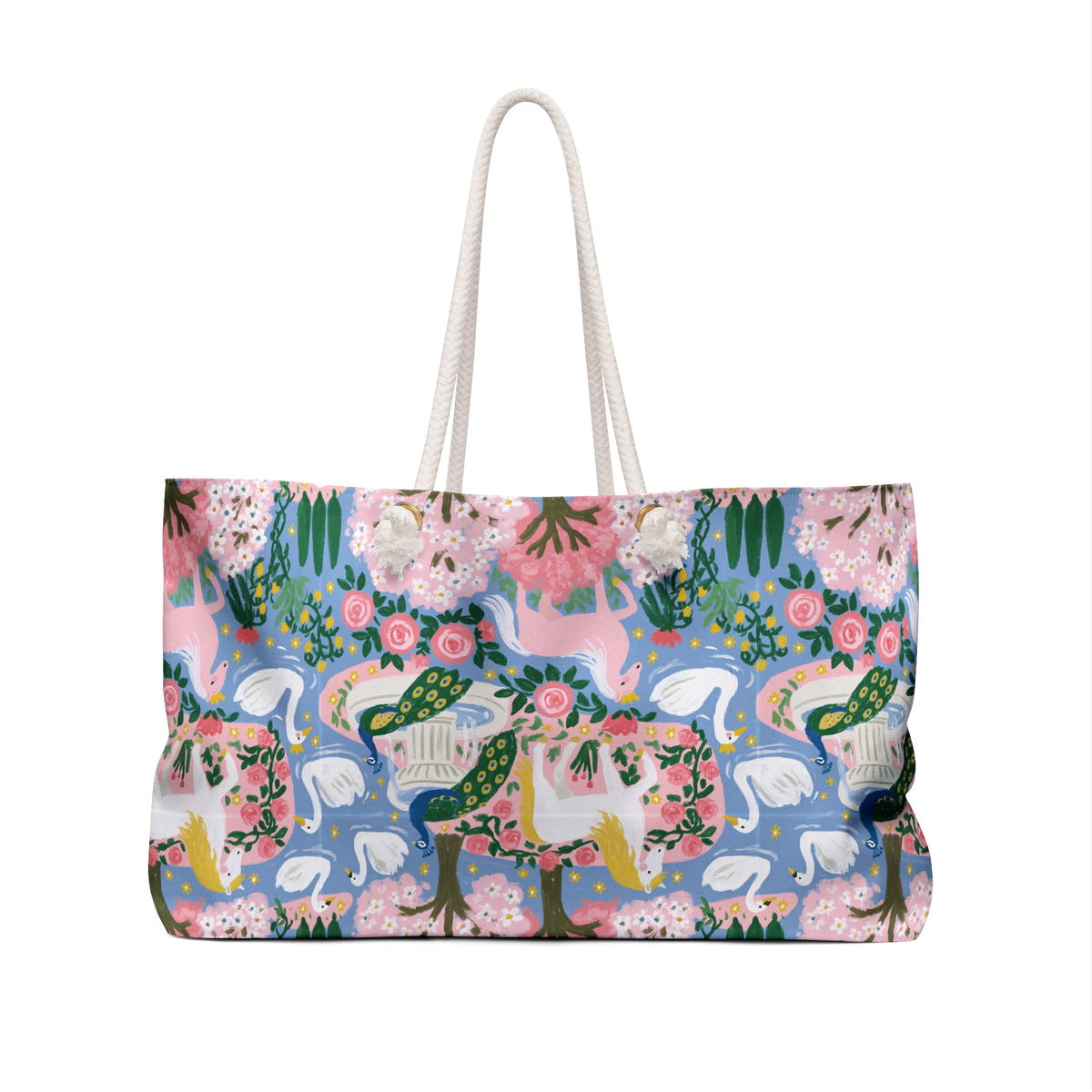 Coastal Cityscape Weekender Bag — Colorful Harbor Skyline Travel Tote