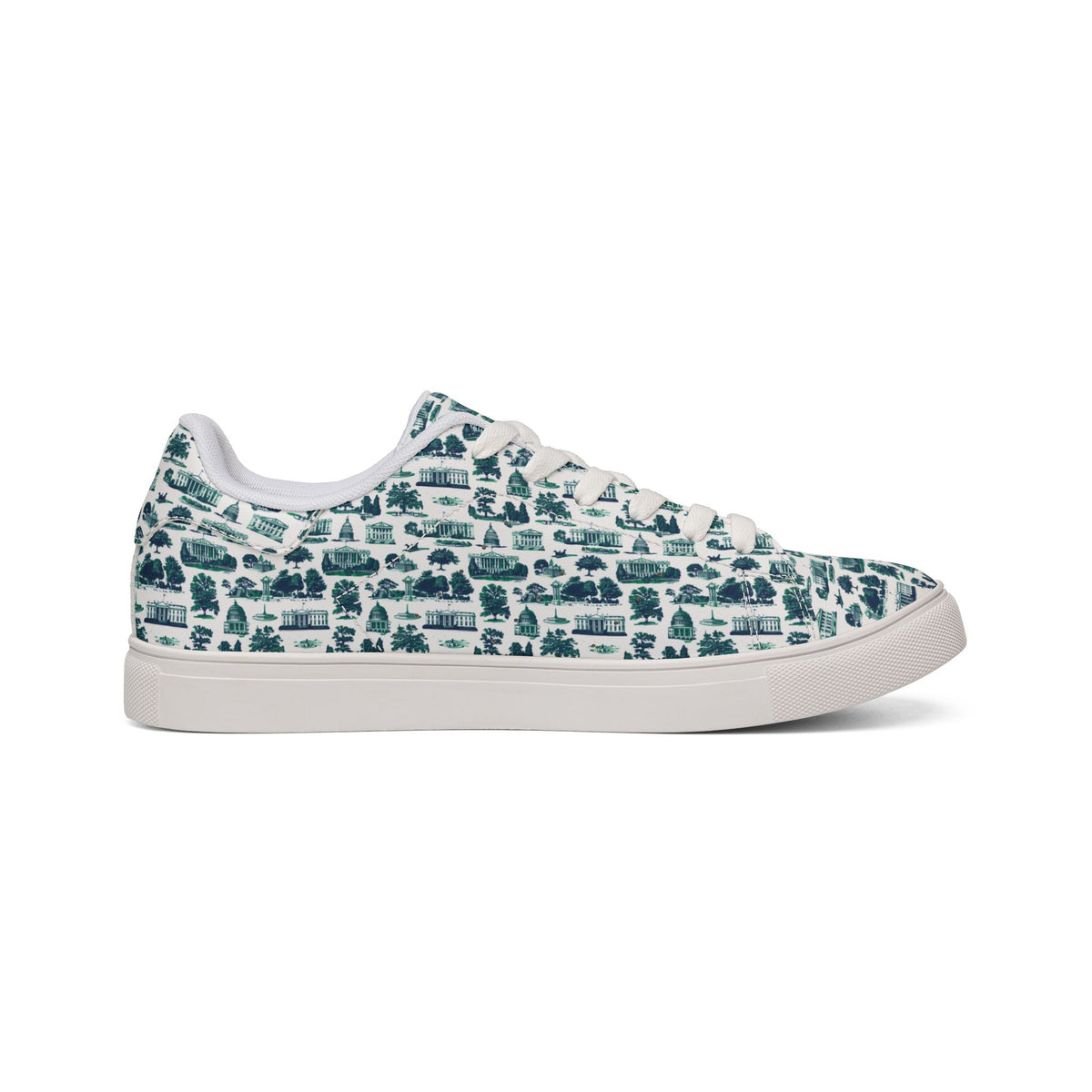 Low-Top Sneakers — Teal Watercolor Leopard Print Leather