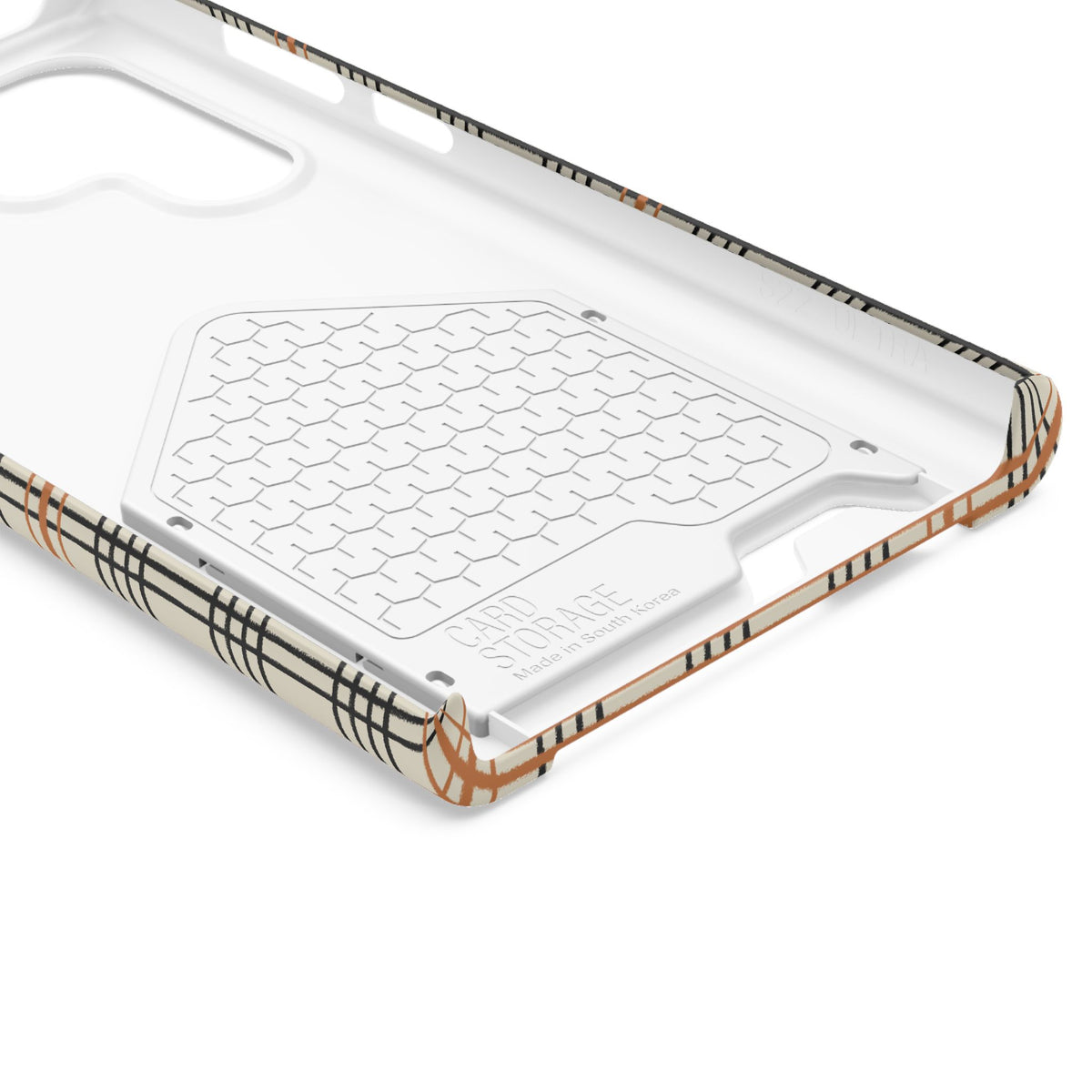 Plaid Card-Holder Phone Case — Slim Protective Wallet Case