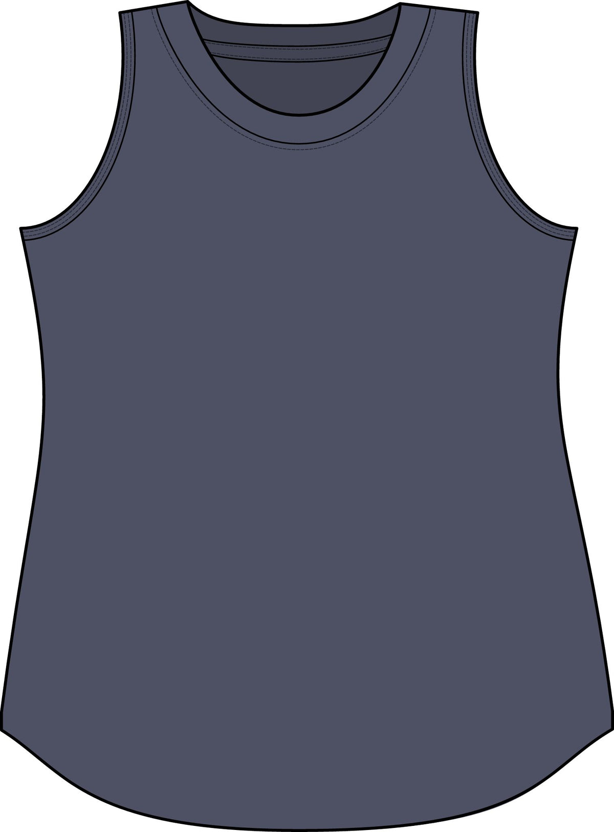 M Block Women's Relaxed Tank Top — Collegiate Yellow Logo Muscle Tee