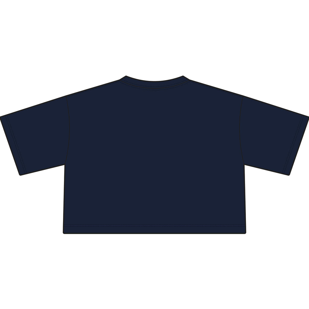 Sheep Crest Crop Tee — Women's Lamb Emblem Graphic Crop Top