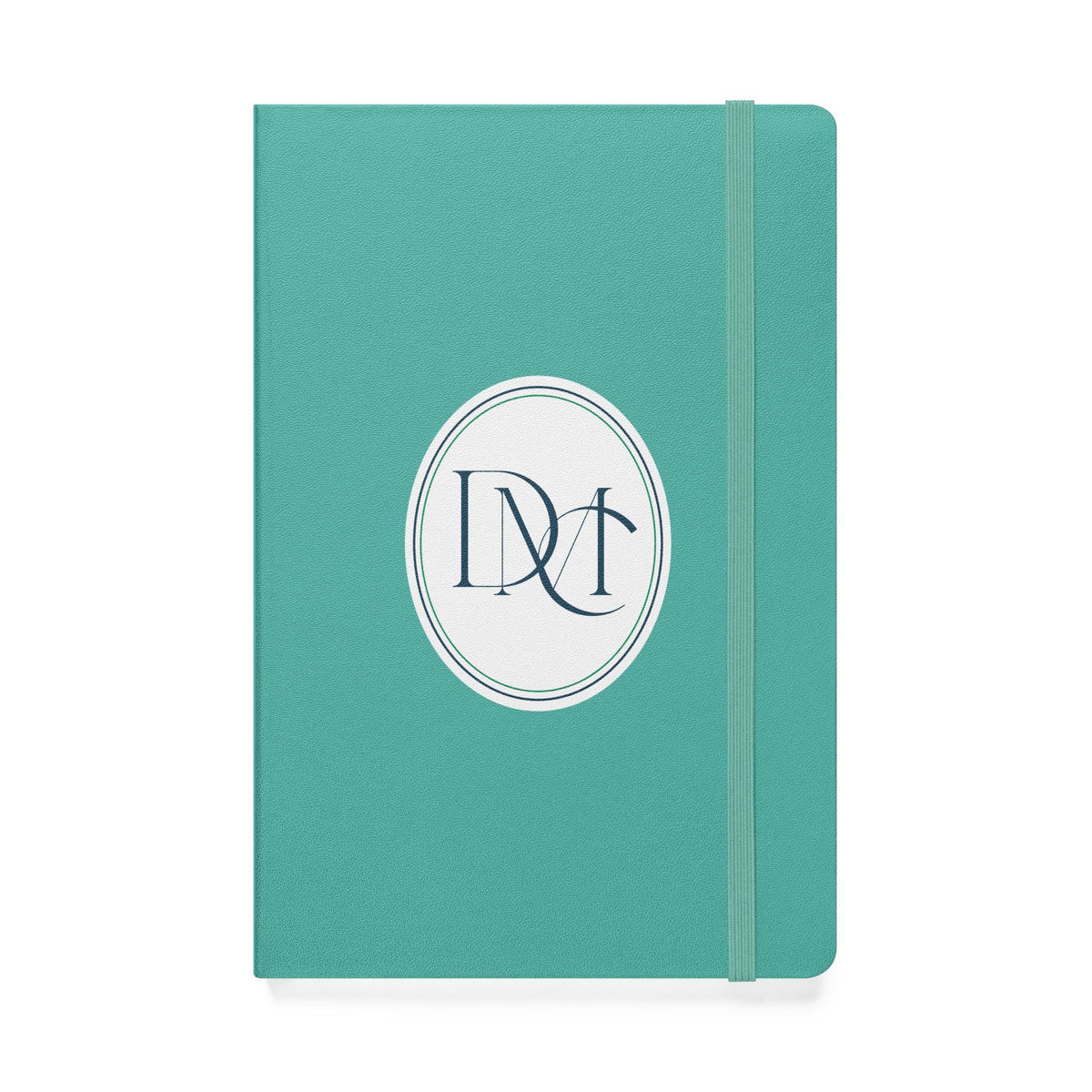 Monogrammed Navy Crest Hardcover Notebook — Personalized Initials Journal