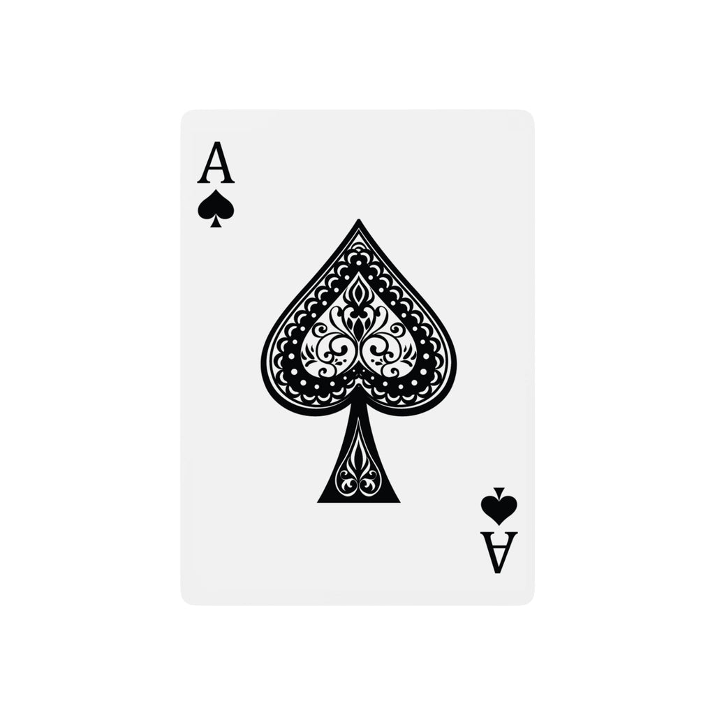 Vintage Red Pattern Poker Playing Cards — Classic Ace of Spades Deck