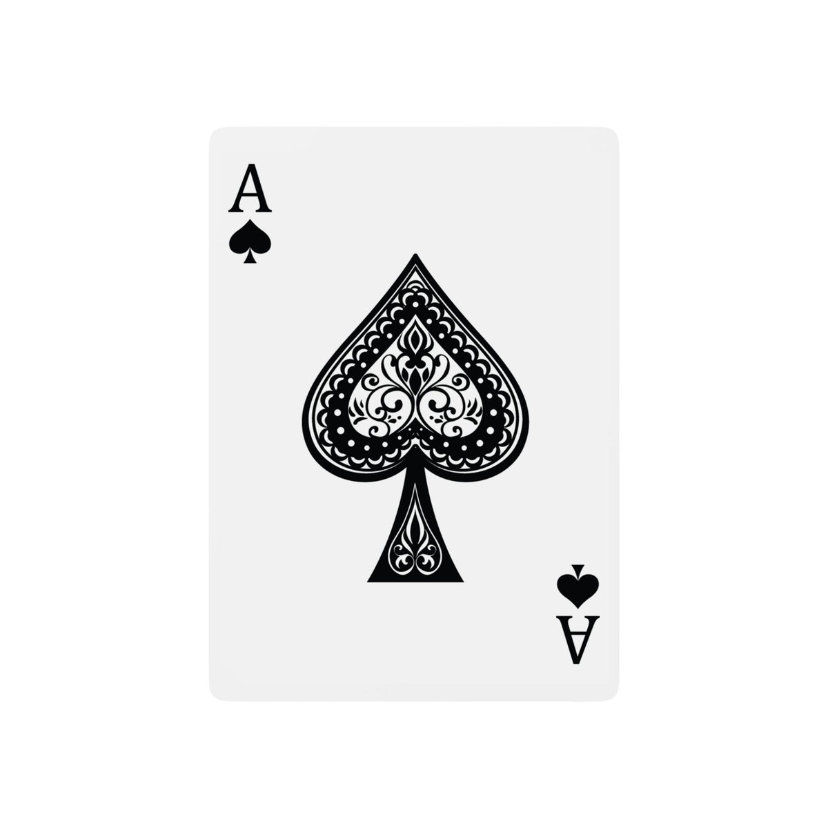 Vintage Red Pattern Poker Playing Cards — Classic Ace of Spades Deck