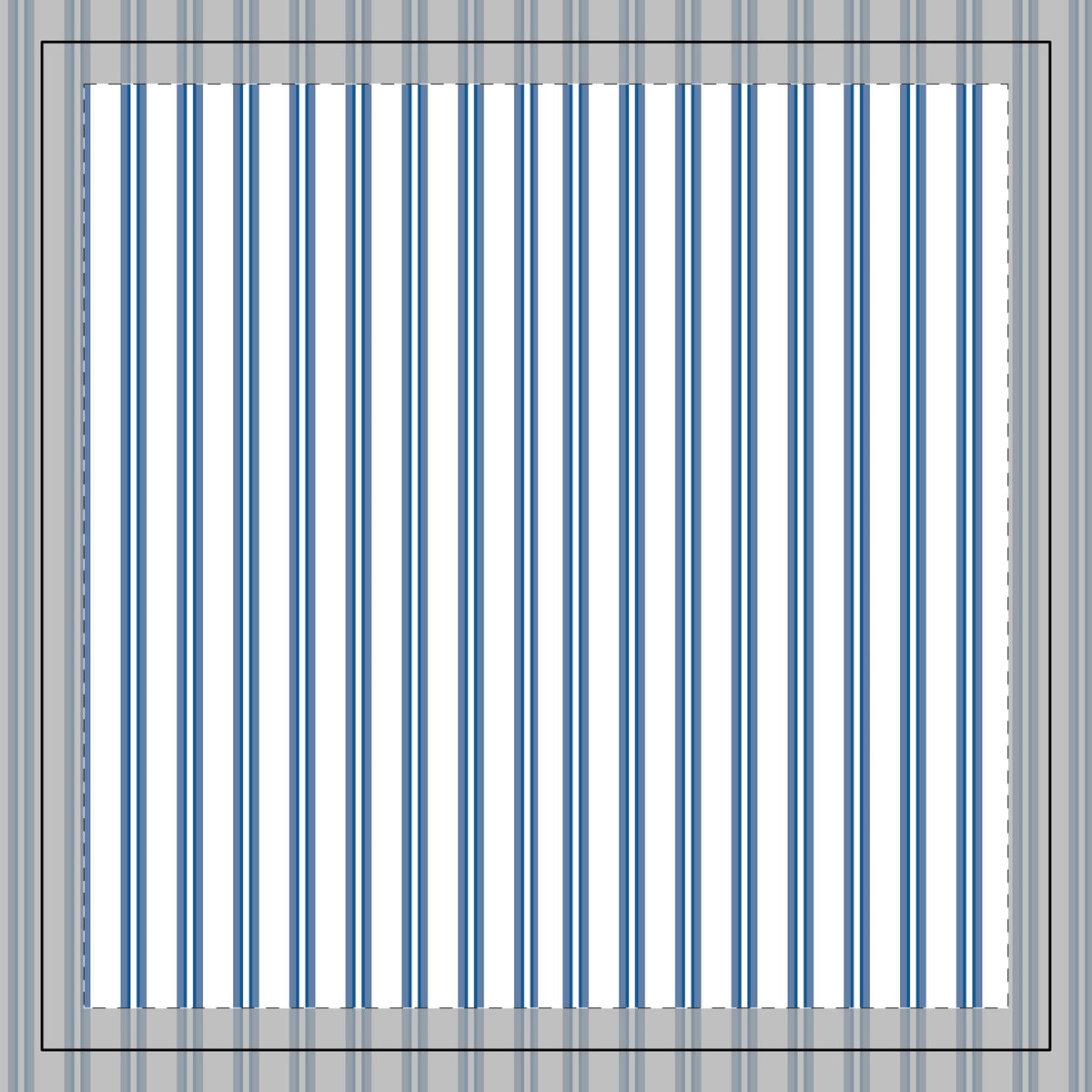 Nautical Blue Stripe Poly Twill Pillow