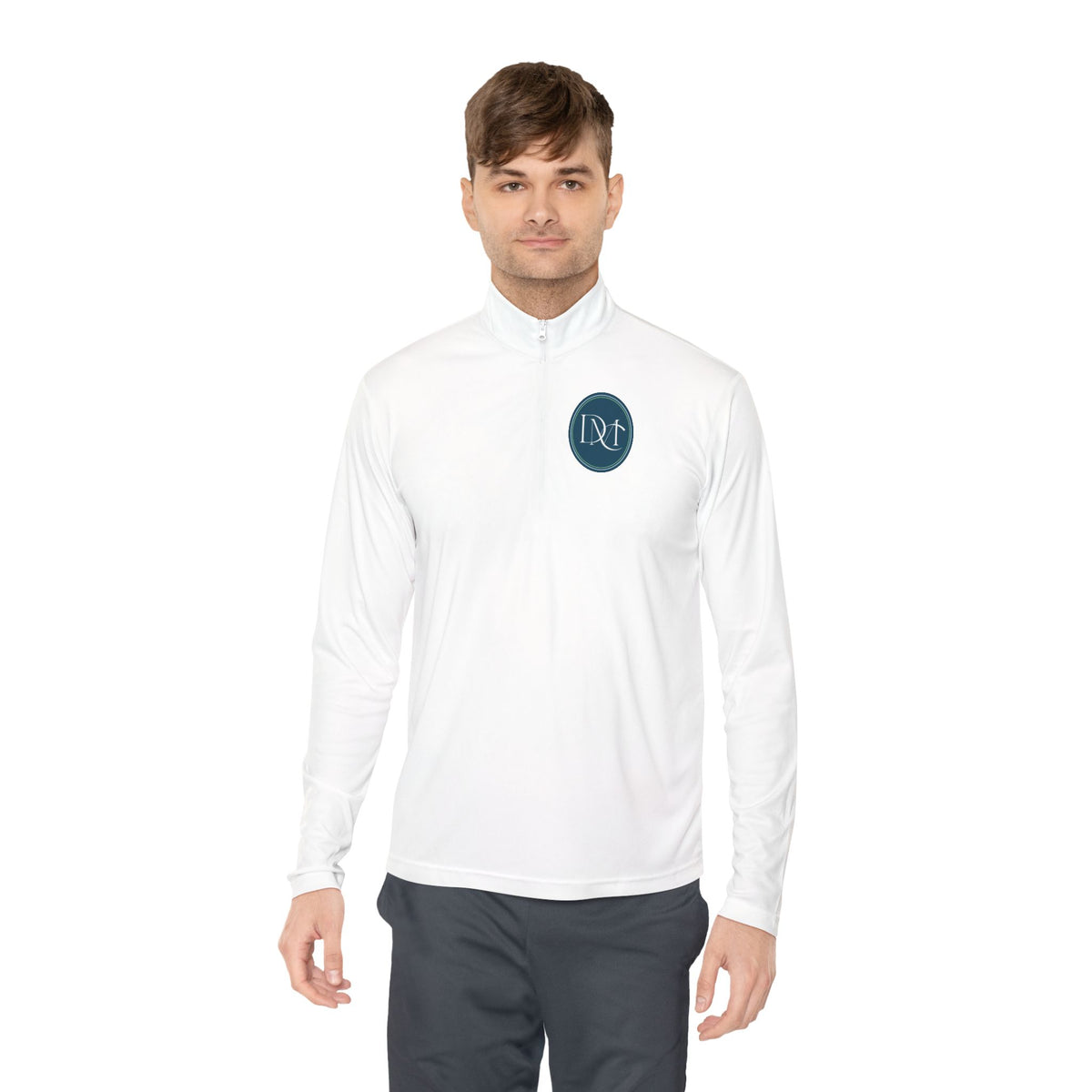 Monogrammed Circle Quarter-Zip Pullover