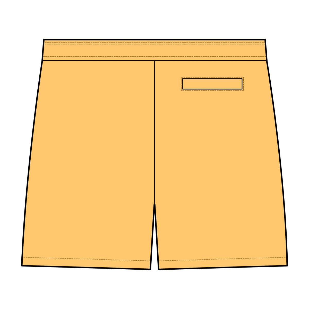 Men's 17" Swim Shorts with Vintage Sailor Tiger Patch — Beach Trunks