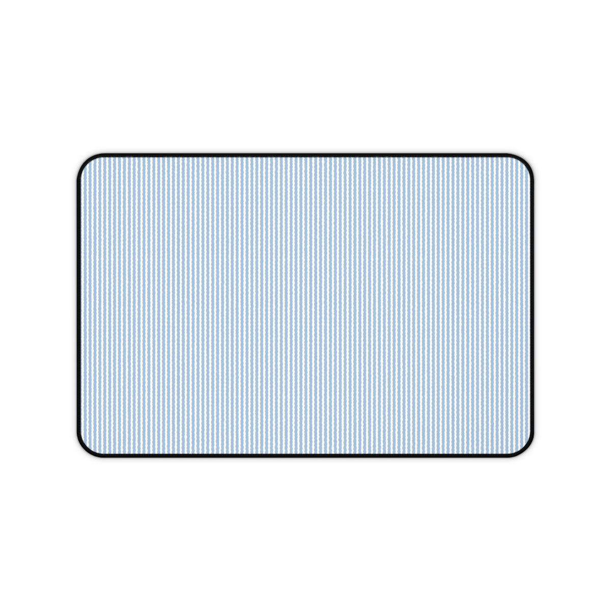 Blue Pinstripe Desk Mat — Minimal Office Desk Pad