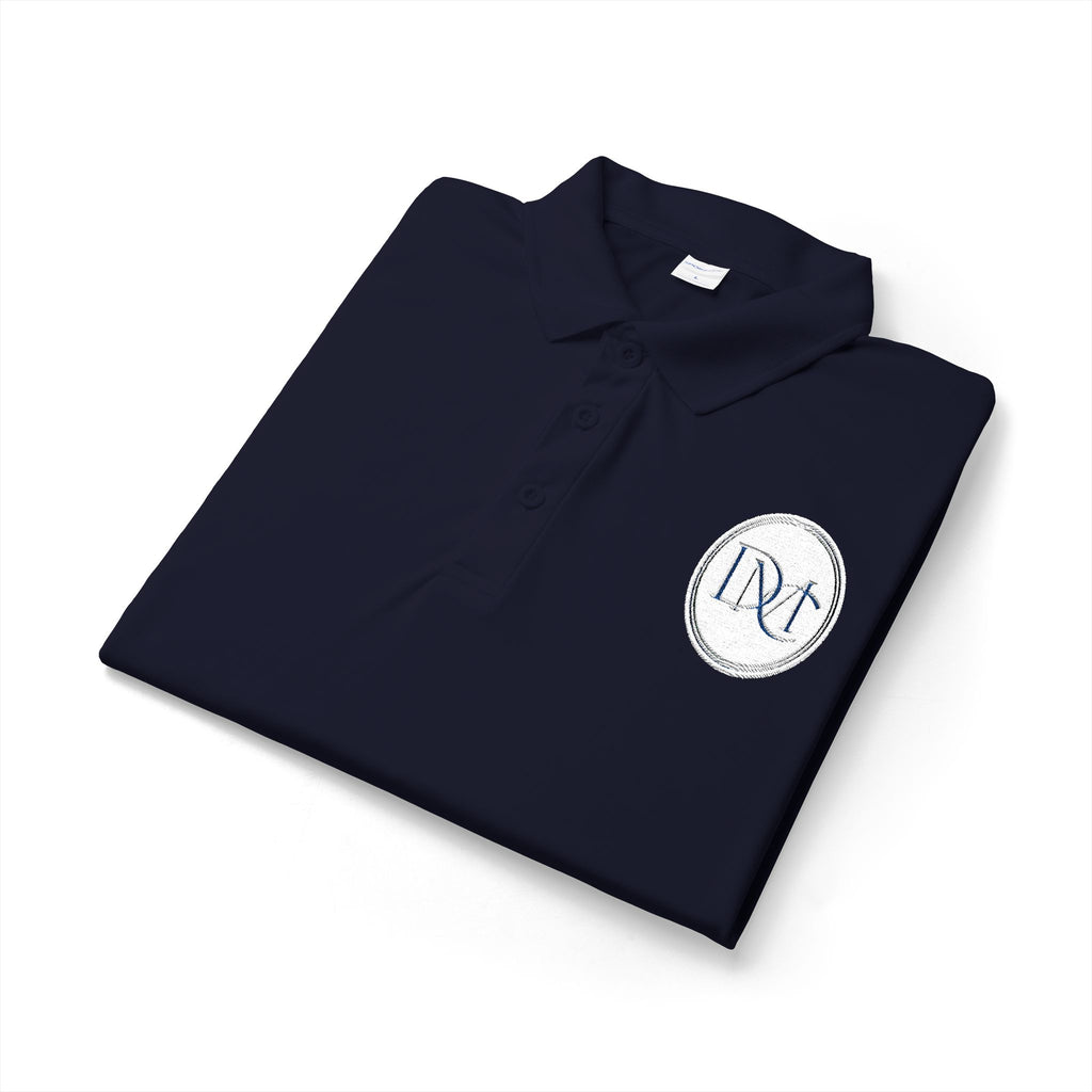 White Polo Shirt with Subtle Monogram Logo — Sport-Style Performance Polo