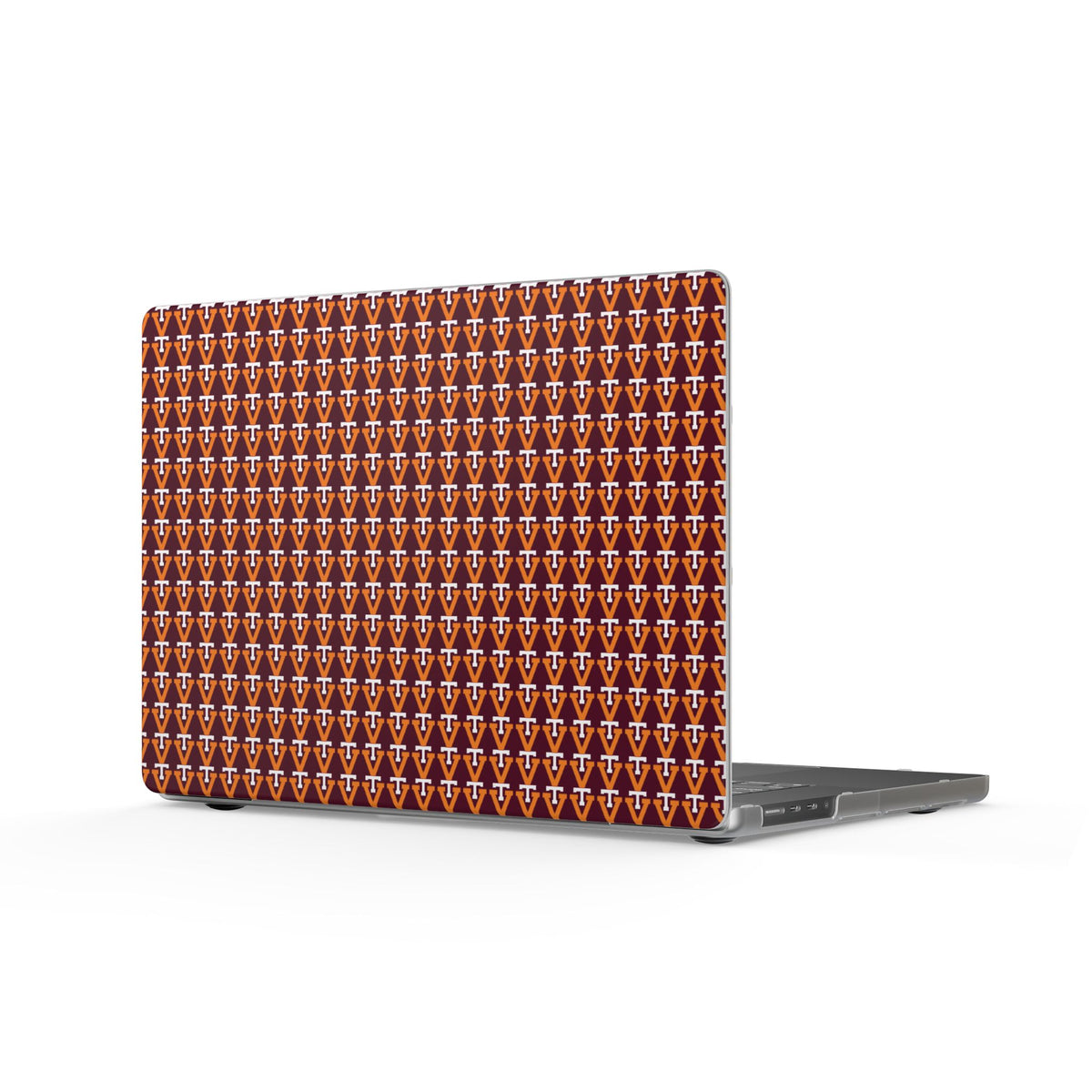 Geometric Rust Pattern Matte MacBook Case — Retro Triangle Laptop Cover
