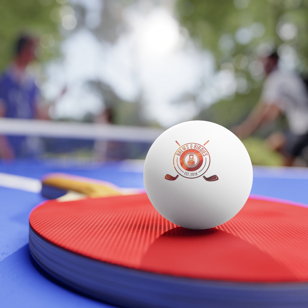 Ping Pong Balls – 'Brews & Birdies' Logo Set (6-Pack)