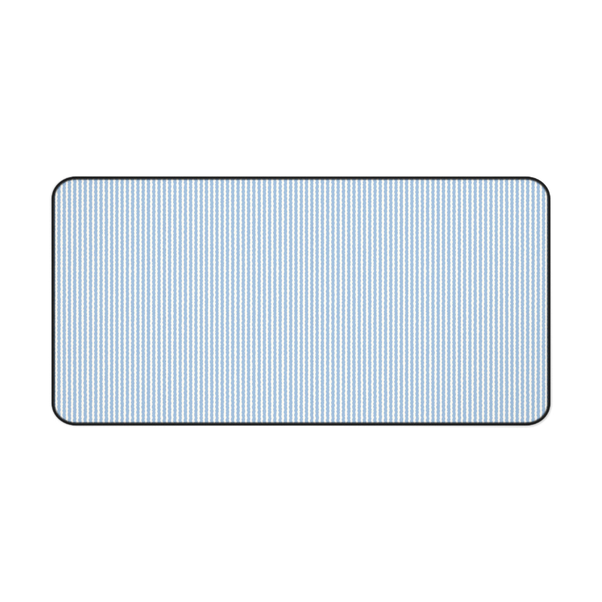 Blue Pinstripe Desk Mat — Minimal Office Desk Pad