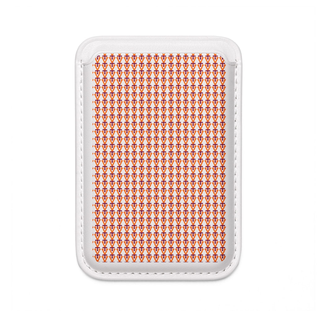 Magsafe Vegan Wallet — Minimal Orange Pattern Card Holder