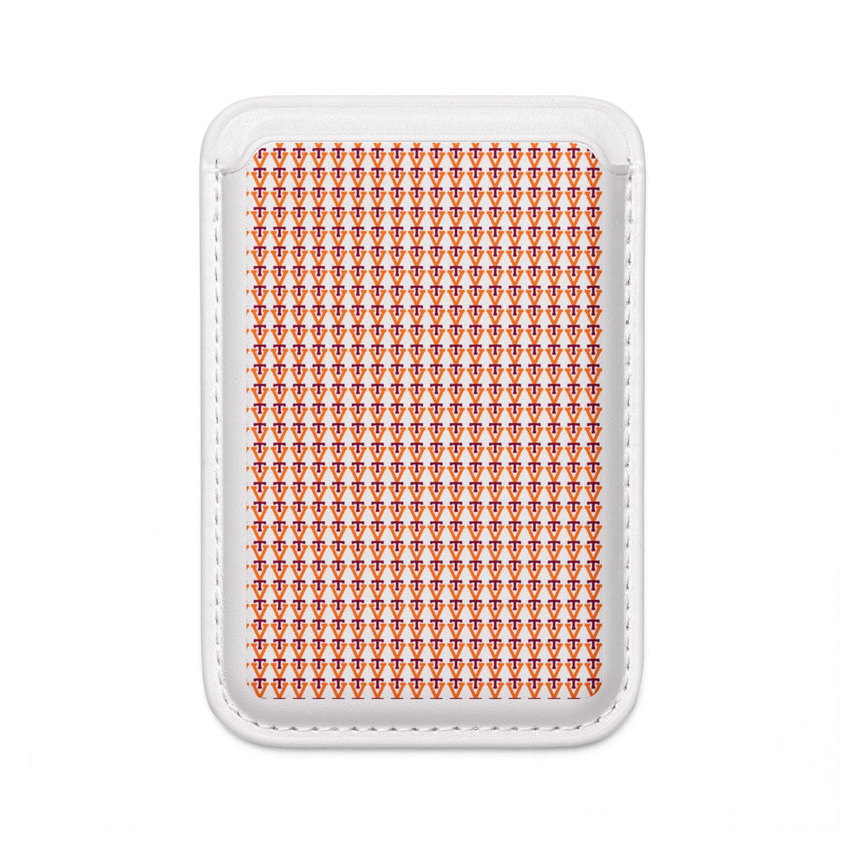 Magsafe Vegan Wallet — Minimal Orange Pattern Card Holder
