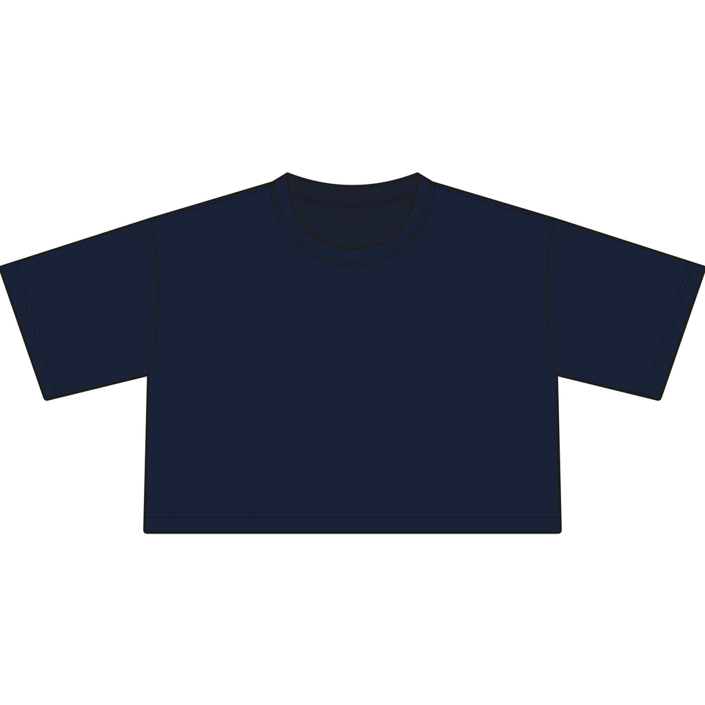 Sheep Crest Crop Tee — Women's Lamb Emblem Graphic Crop Top
