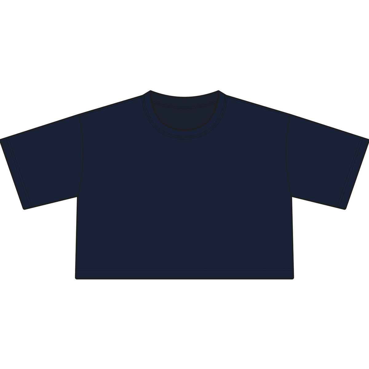 Sheep Crest Crop Tee — Women's Lamb Emblem Graphic Crop Top